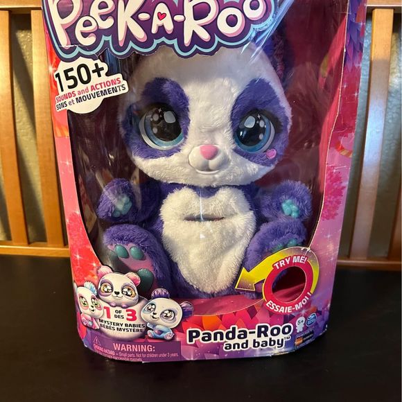 NEW Peek-A-Roo, Interactive Panda-Roo Plush Toy with Mystery Baby - Picture 2 of 4